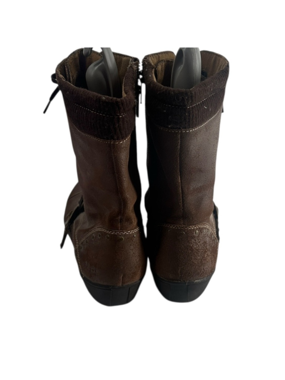 Taos boots cadette 2 Brown Leather Boots studded lace up zipper comfort sz 10 - Picture 10 of 13